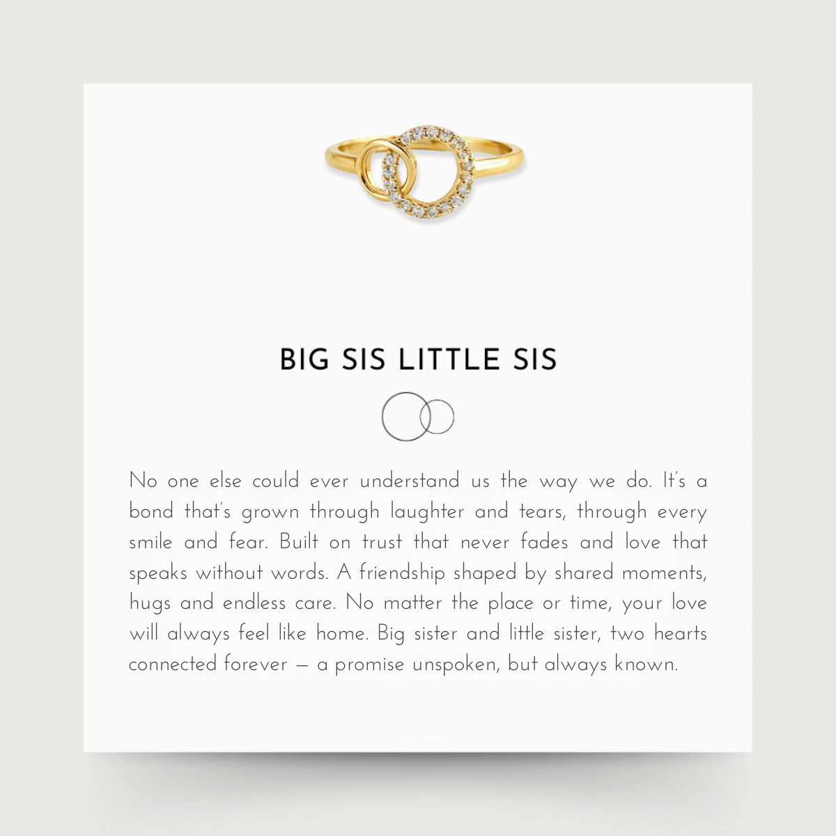 To My Sister - Forever Us Ring