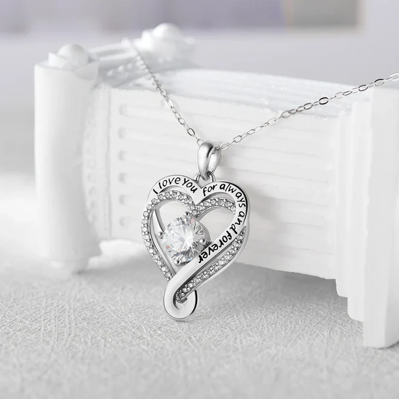 To My Wife – Engraved Heart Necklace