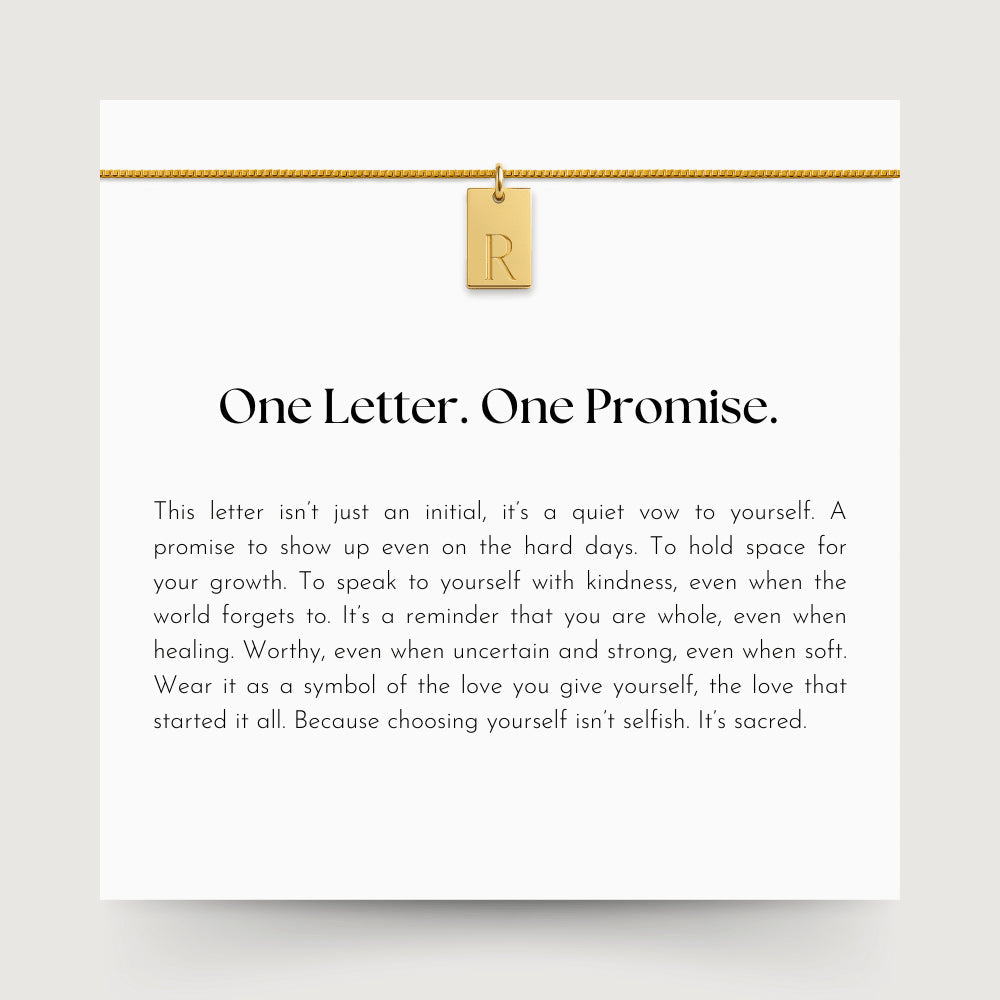 Initial Tag Promise Necklace