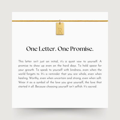 Initial Tag Promise Necklace