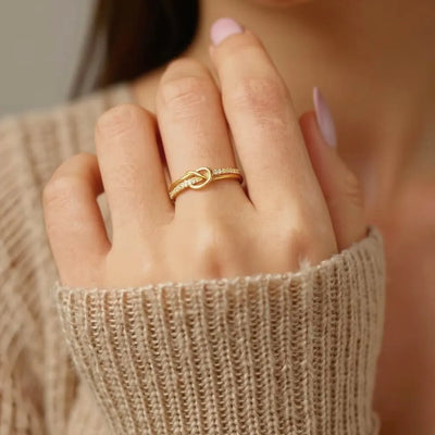 Mother & Daughter - Gold Linked Forever Ring