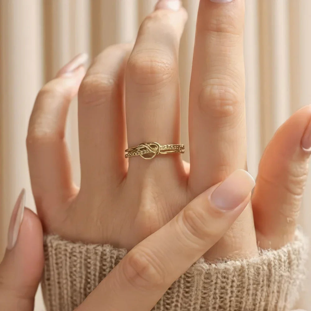 Mother & Daughter - Gold Linked Forever Ring